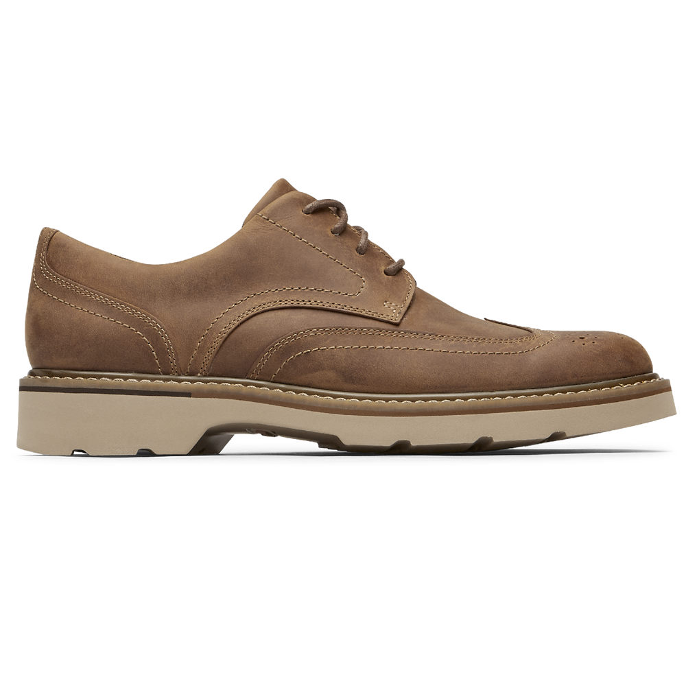 Rockport Singapore Mens Sneakers - Charlee Waterproof Wingtip Khaki - PB0712695